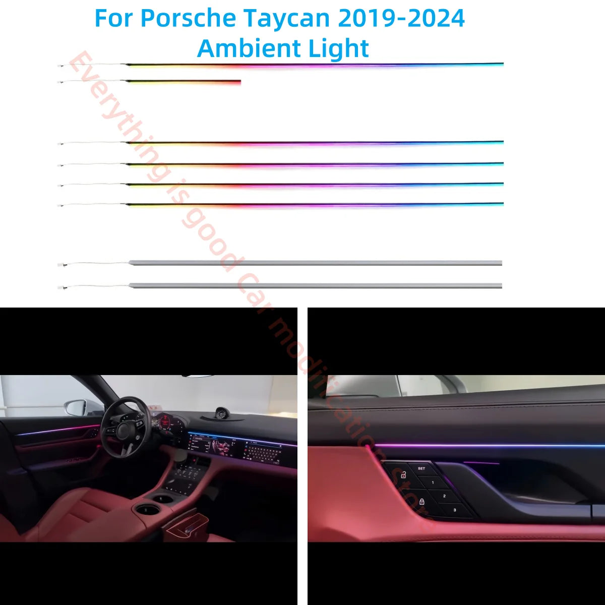 For Porsche Taycan 2019-2024 LED Atmosphere Ambient Interior
