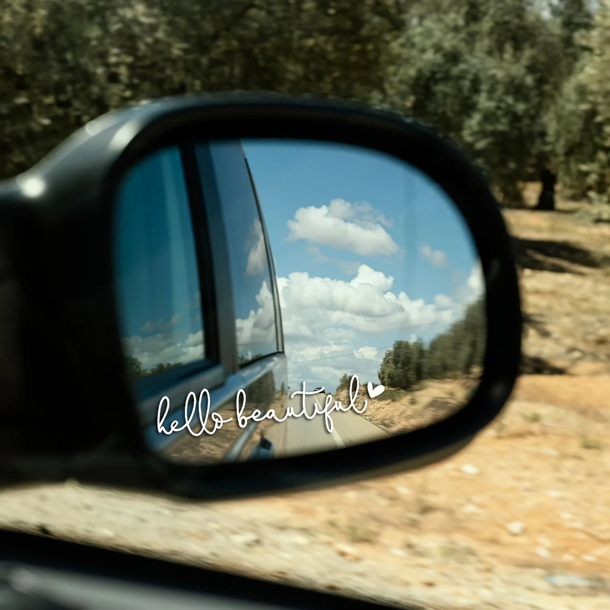 Design Hello Beautiful Stickers Rearview Mirror Sticker Body