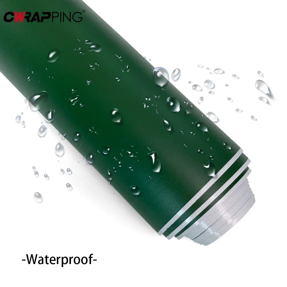 Body Matte Vinyl Film Sticker Dark Green Wrap Foil