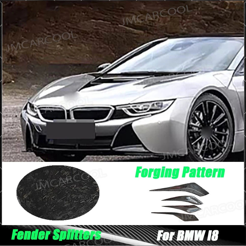 For BMW I8 2015-2021 Forged Carbon Fiber Front Bumper Splitter