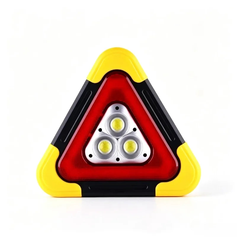 Emergency Triangle Warning In Solar Powered Portable Safety