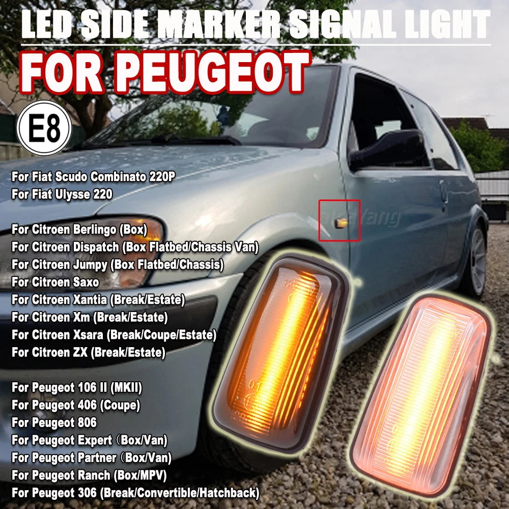 For Citroen Berlingo Jumpy Saxo Xantia Dynamic Side Marker
