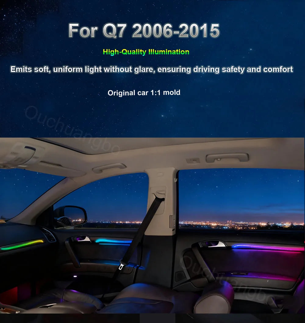 For Q7 4L 2005-2015 Atmosphere Lamp Ouchuangbo Ambient Backlight