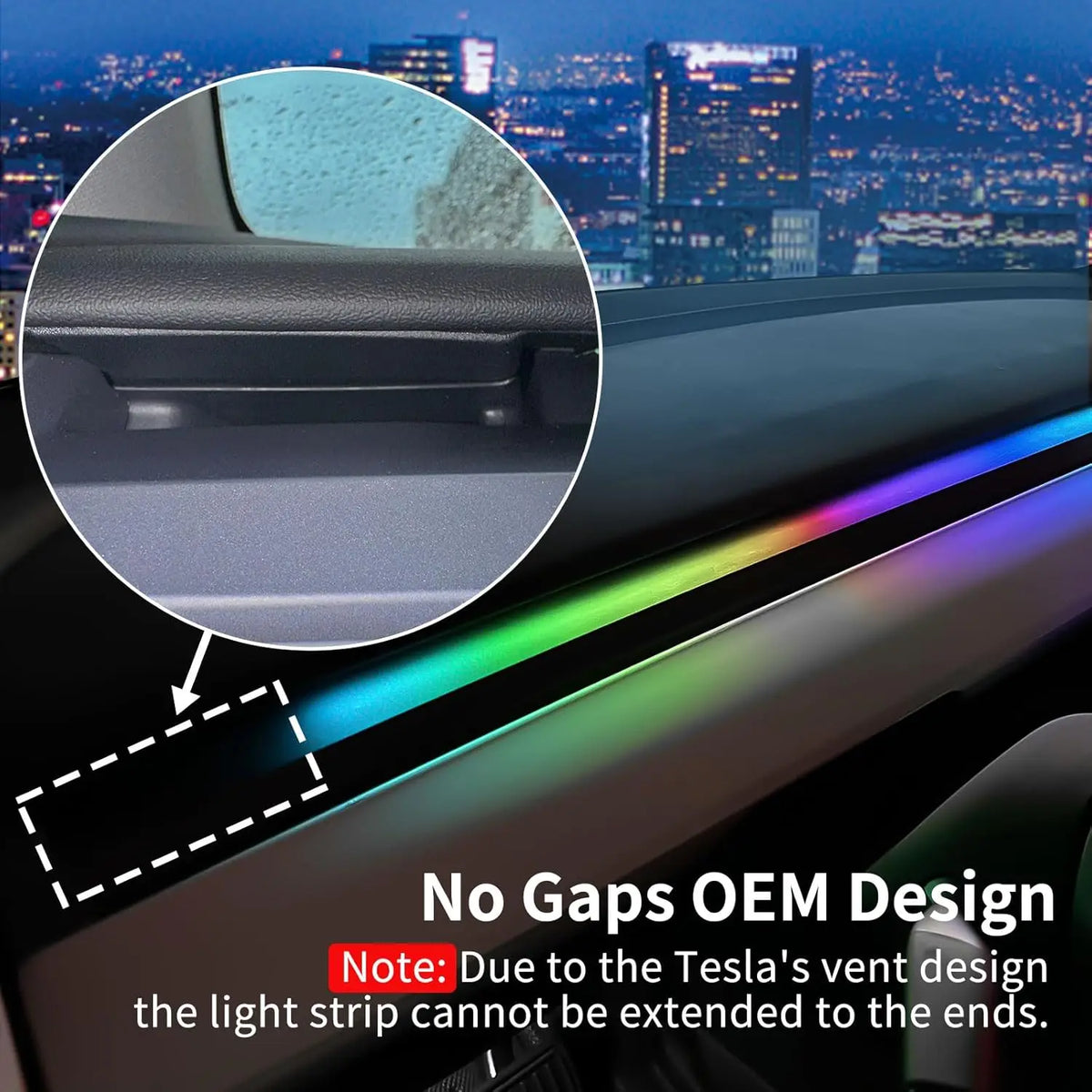 For Tesla Model 3 2019-2020 Dashboard In Symphony Ambient