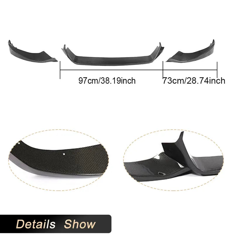 For BMW 5 Series G30 530I Front Bumper Lip Spoiler 540I Base