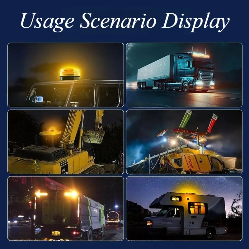 Cars Part Trucks Solar Powered Emergency Warning Strobe Beacon
