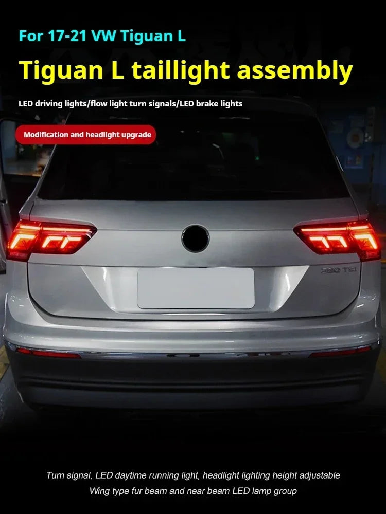 For VW Tiguan L Taillights 2017-2024 Ft Tiguan Tail Dynamic Turn
