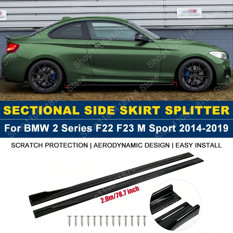 For BMW 2 Series F22 F23 2M 78.7 Side Skirts Extension Rocker