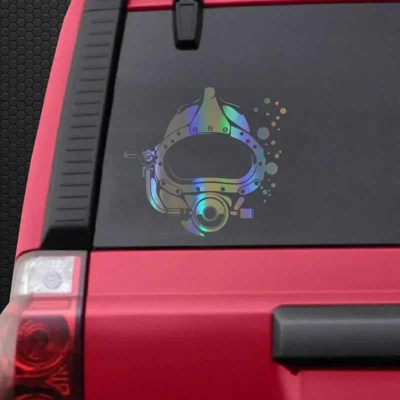 Sticker Diver Diving Mask Decal Waterproof Custom 16.6cm 15.1cm