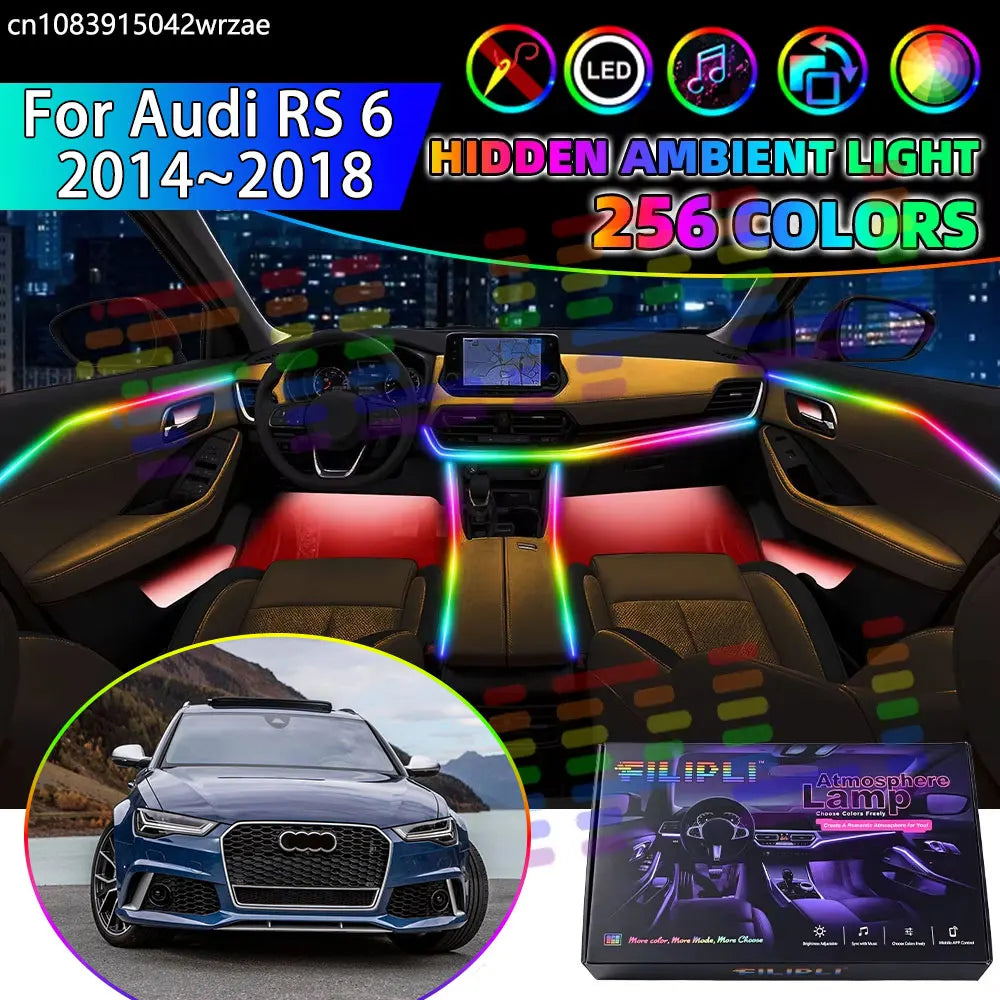 For Audi Rs 6 2014~2018 C7 4G RGB Interior Ambient Strips