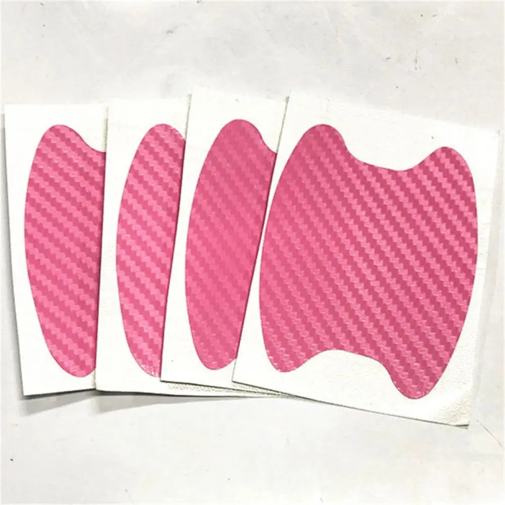 4PCS Door Handle Sticker Carbon Fiber Anti Scratch Protector