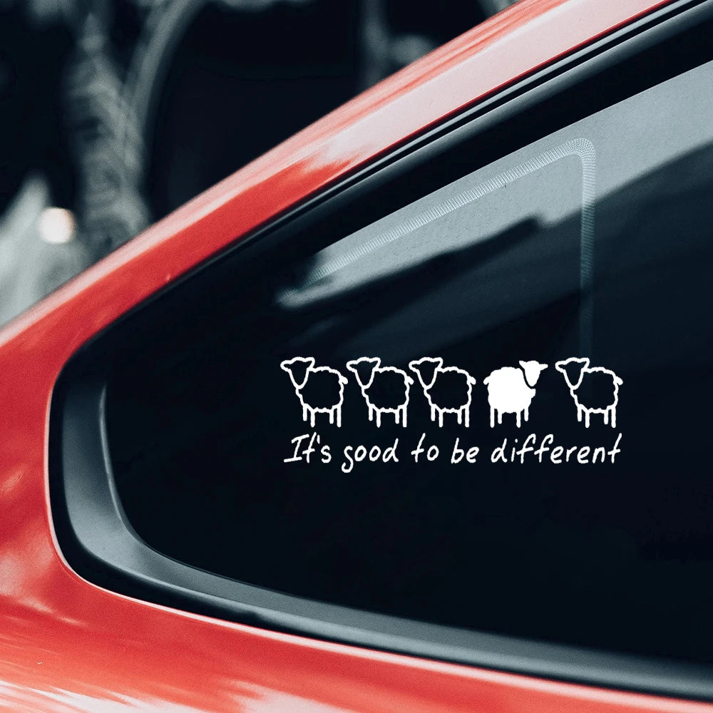 It S Good Be Different Sheep Graphic Sticker Motorcycle