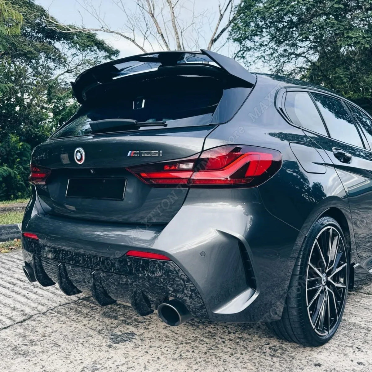 For BMW 1 Series F40 M135I Gloss Rear Roof Lip Spoiler Tail Wing