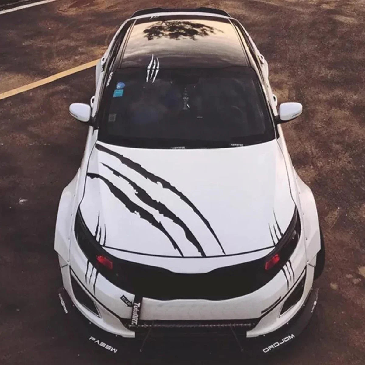 Claw Marks Sticker Vinyl Headlight Hood Decals Body Stickers