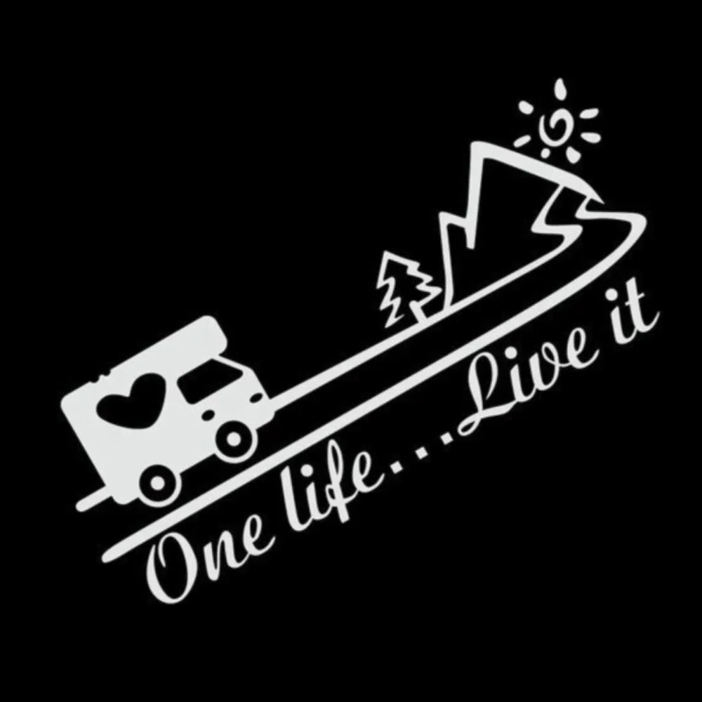 One Life Live It Van Camper Decor Decal Vinyl