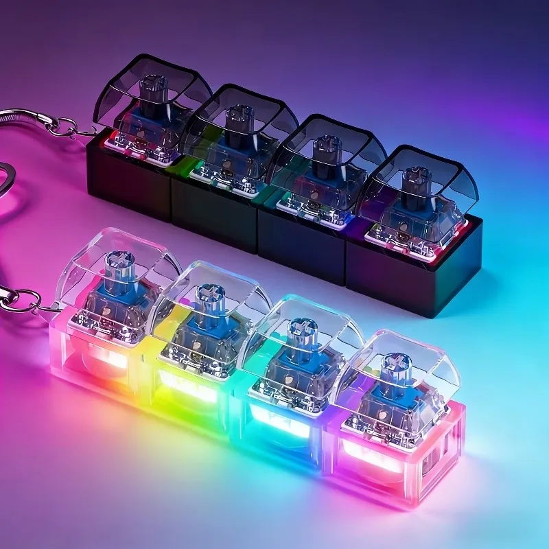 Up Keyboard Keychain Fidget Toy Clickable Buttons Stress Relief
