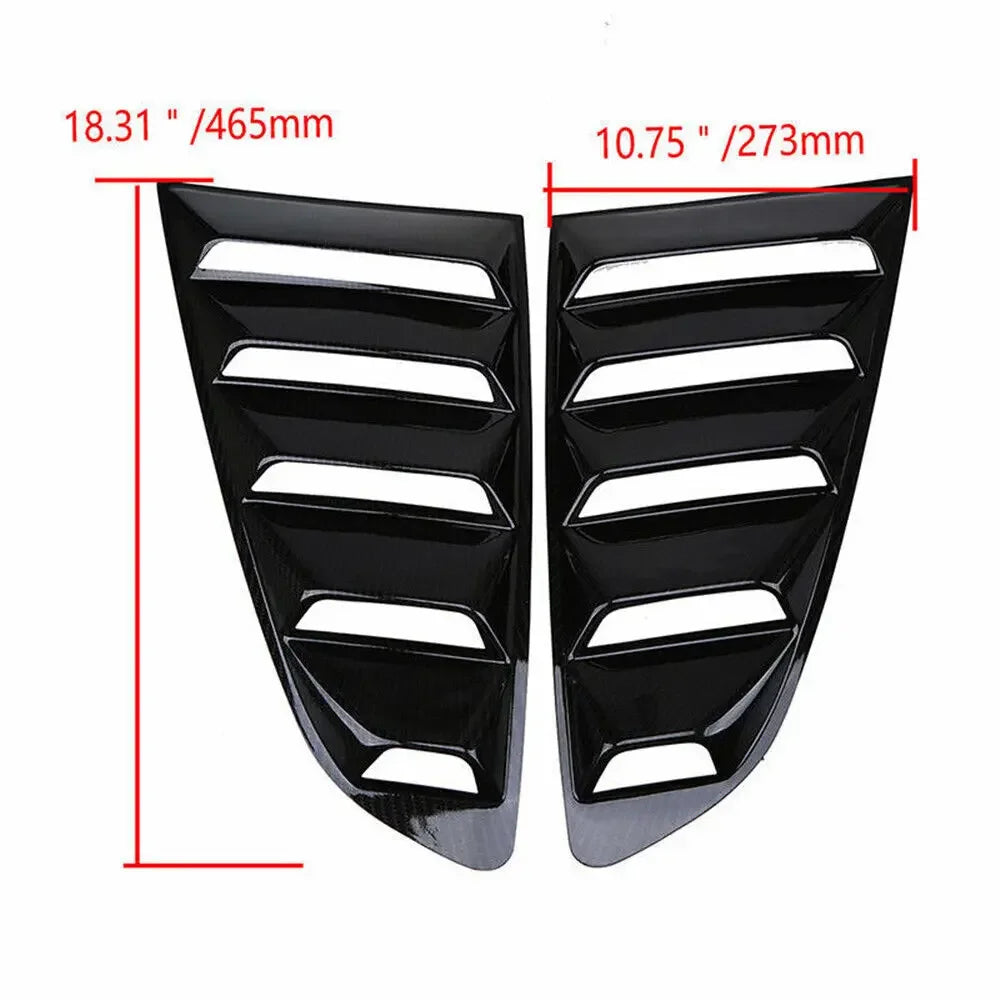 For Ford Mustang 2015-2020 Rear Louver Window Side Shutter Cover