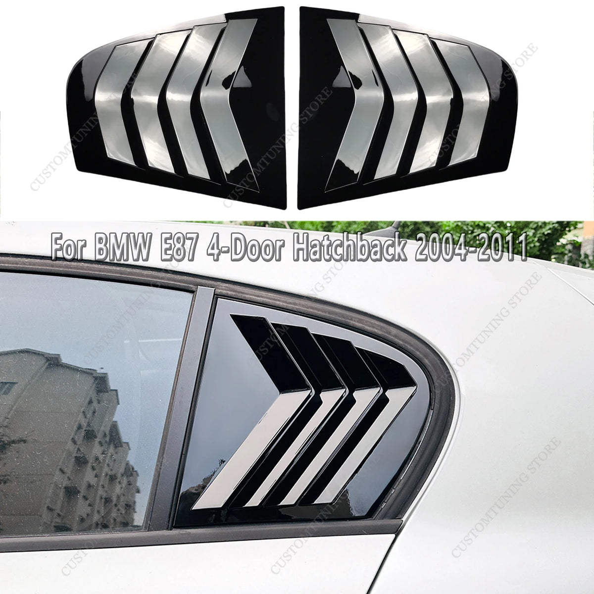 For BMW E87 Rear Window Louvers 116I 116D 118D 118I 120D 120I