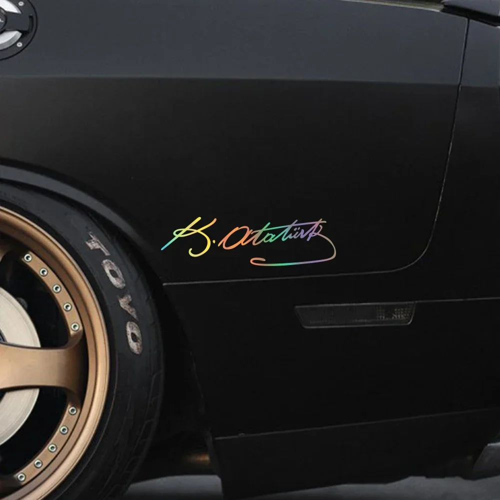 Signature Ataturk Creative Sticker Vinyl Scratch Resistant