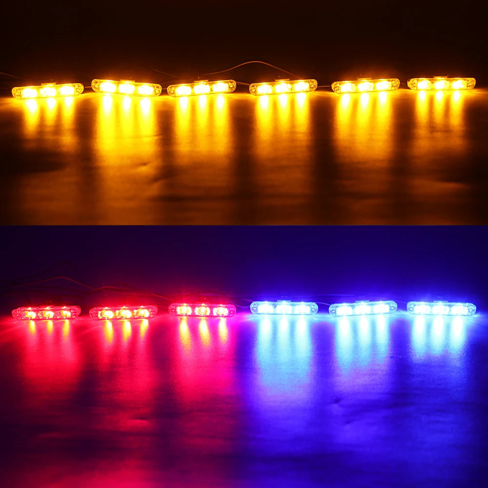 Front Grille Strobe Flash Warning Red Blue Yellow Rescue