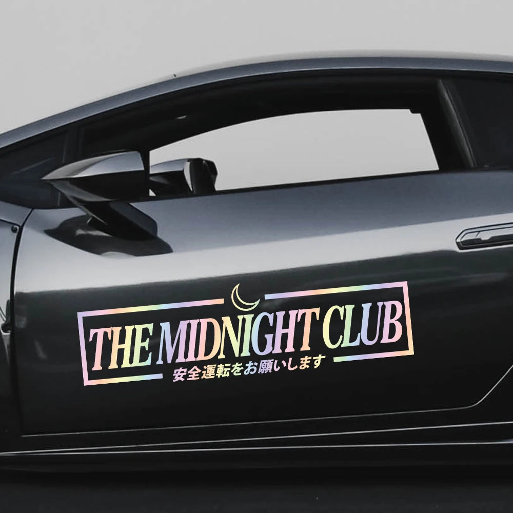 Jdm Midnight Sticker Windshield Banner Night Run Sport