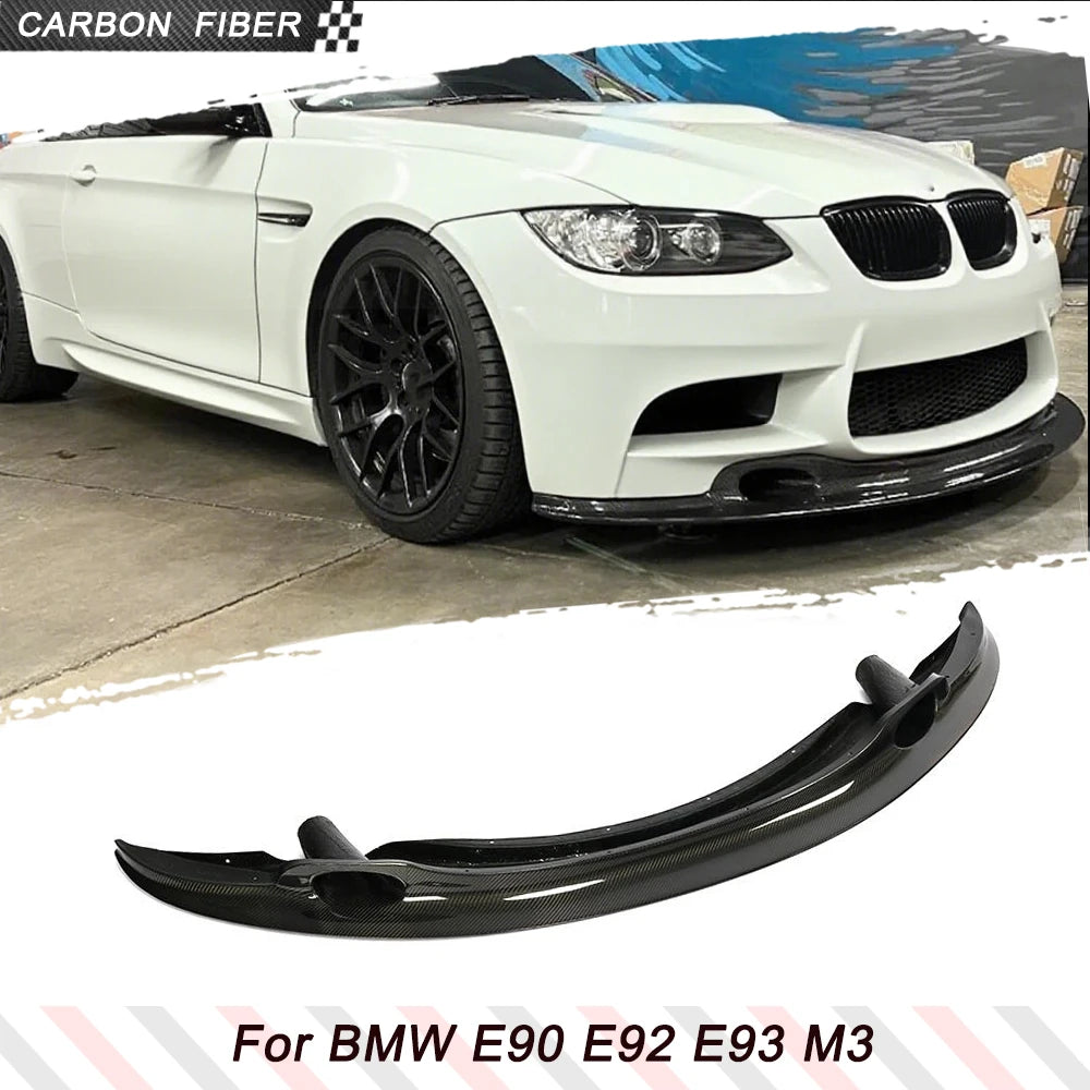 For BMW 3 Series M3 E90 Carbon Fiber Front Lip E92 E93 2008-2013