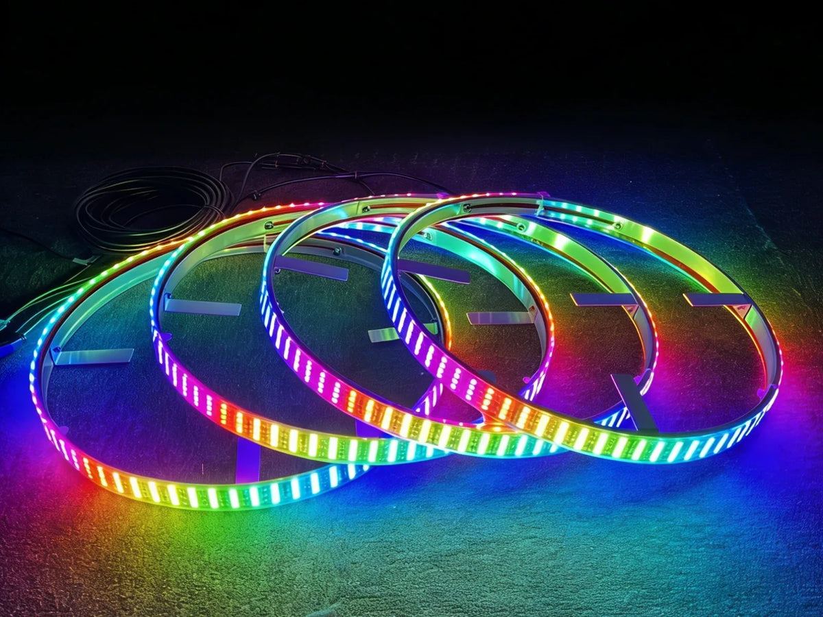 4PCS 17.5inch RGB Quad Row Chasing Wheel Ring IP68