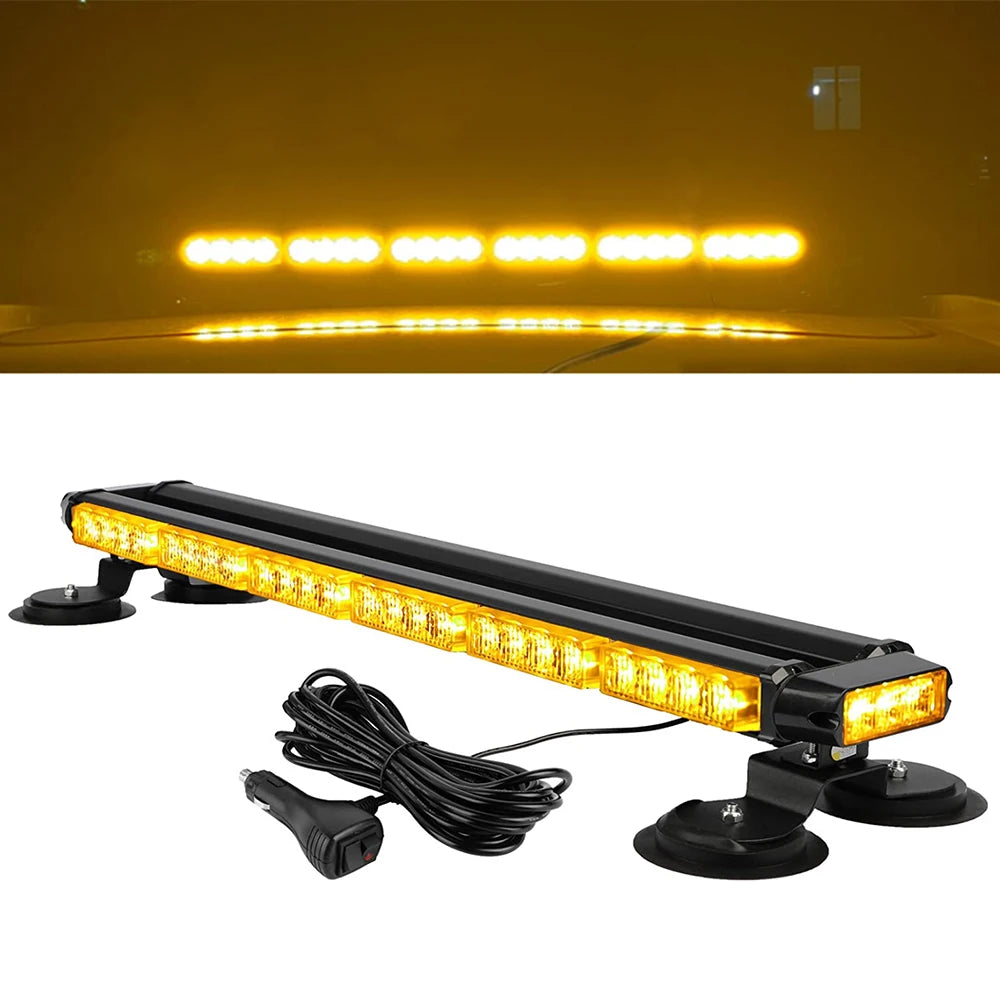 75CM Yellow White Strobe Flashing Bar Intensity Emergency Warning
