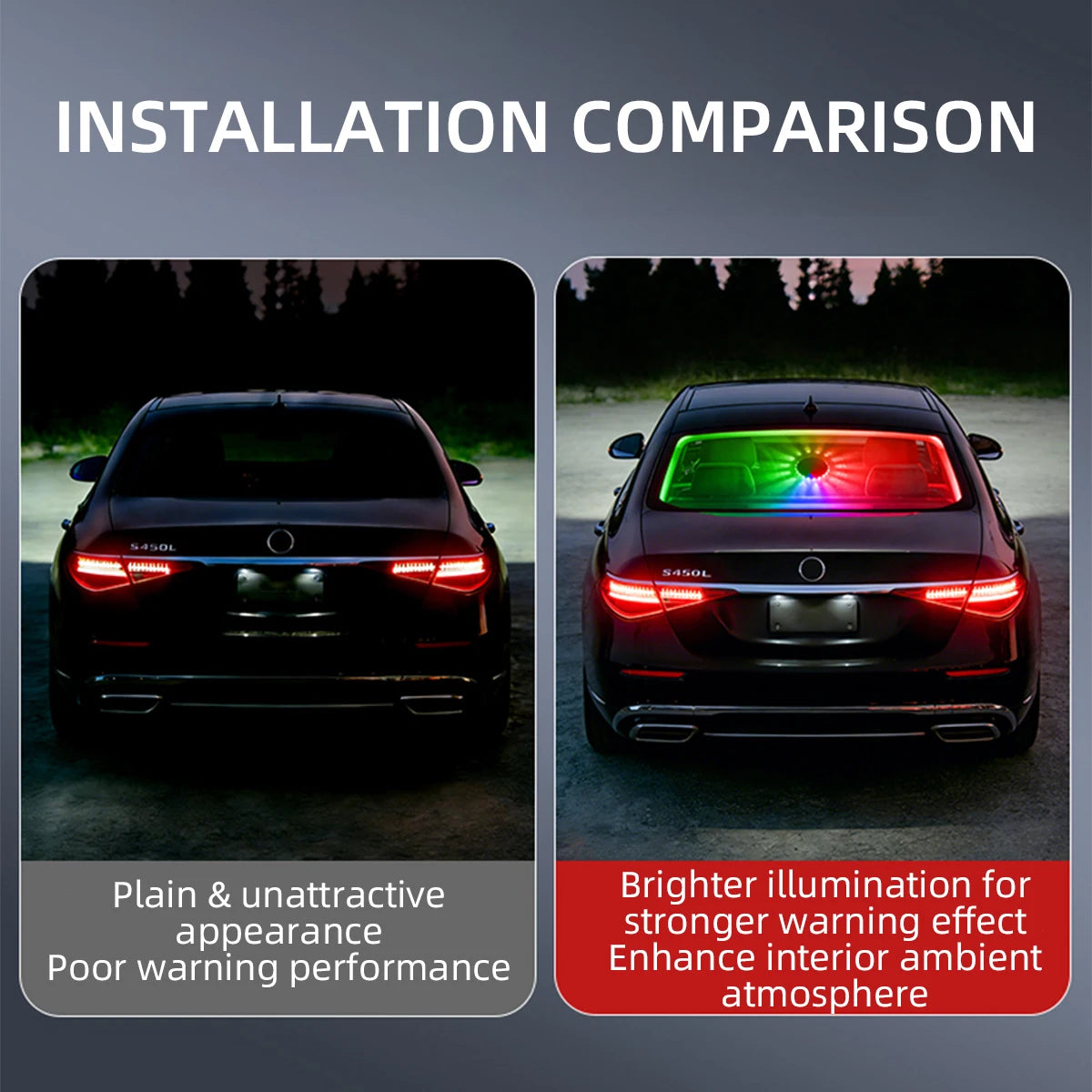 Rear Windshield Warning Ambient Rotatable Signal Indicator USB