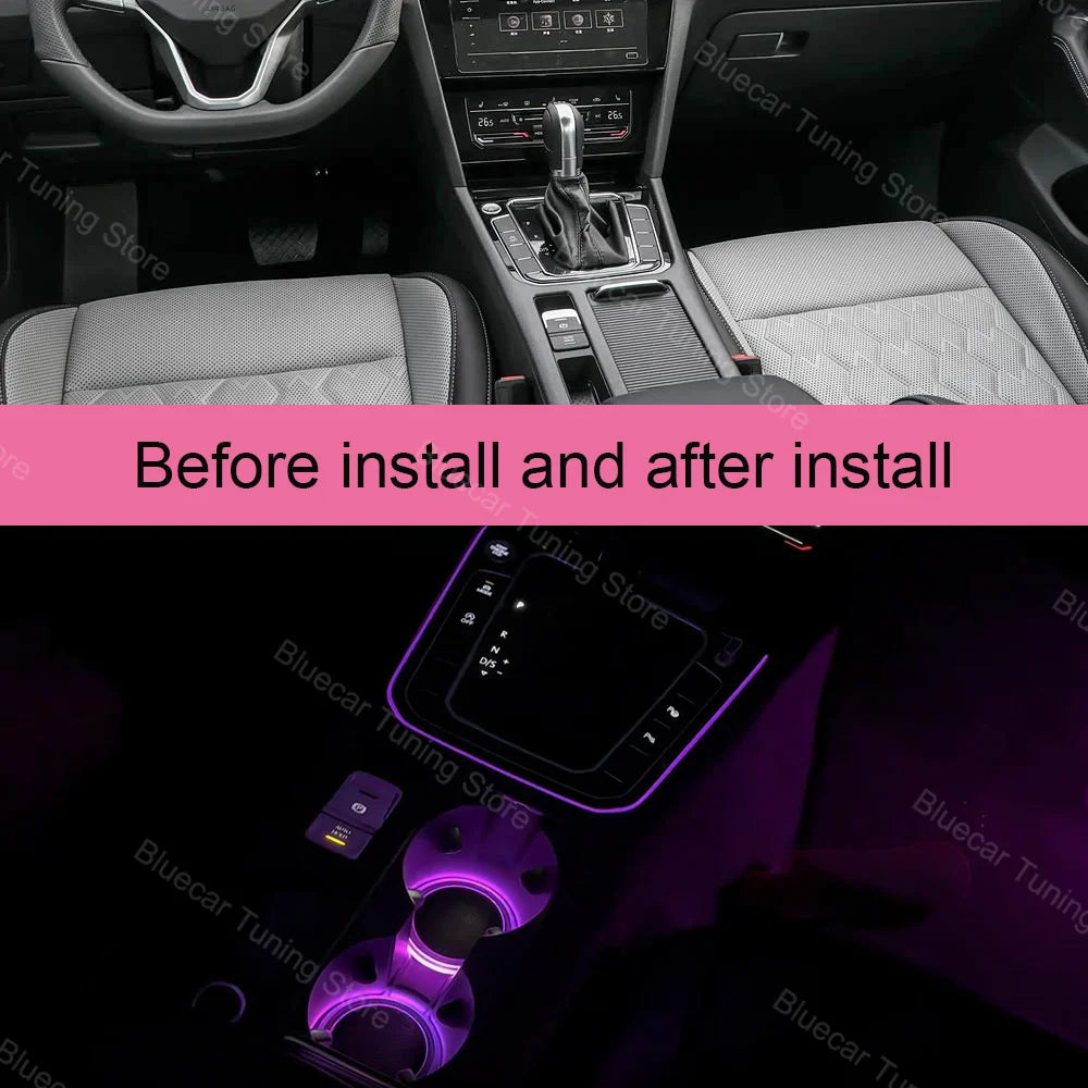 For VW Passat B8 2019-2025 LED Reading Saddle Cup Holder