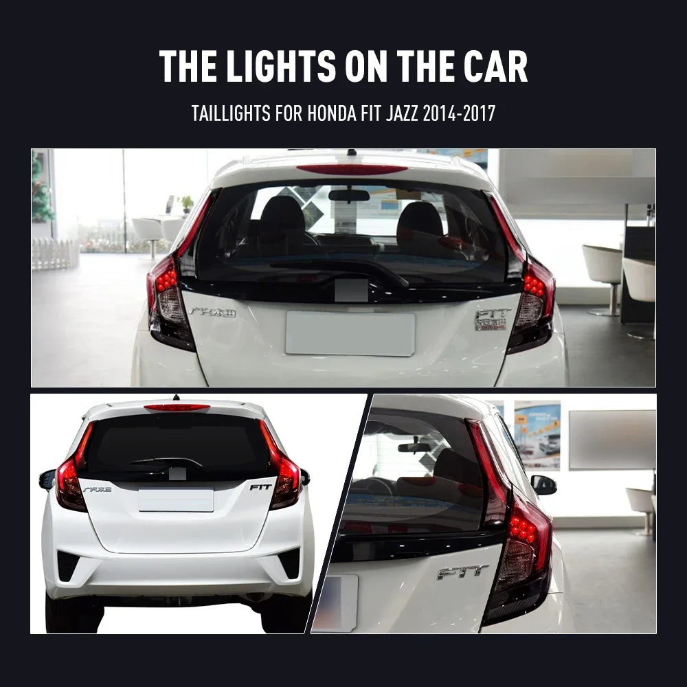 For Honda Fit Jazz 2014-2017 Drl Pair Tail Reverse Brake Turning