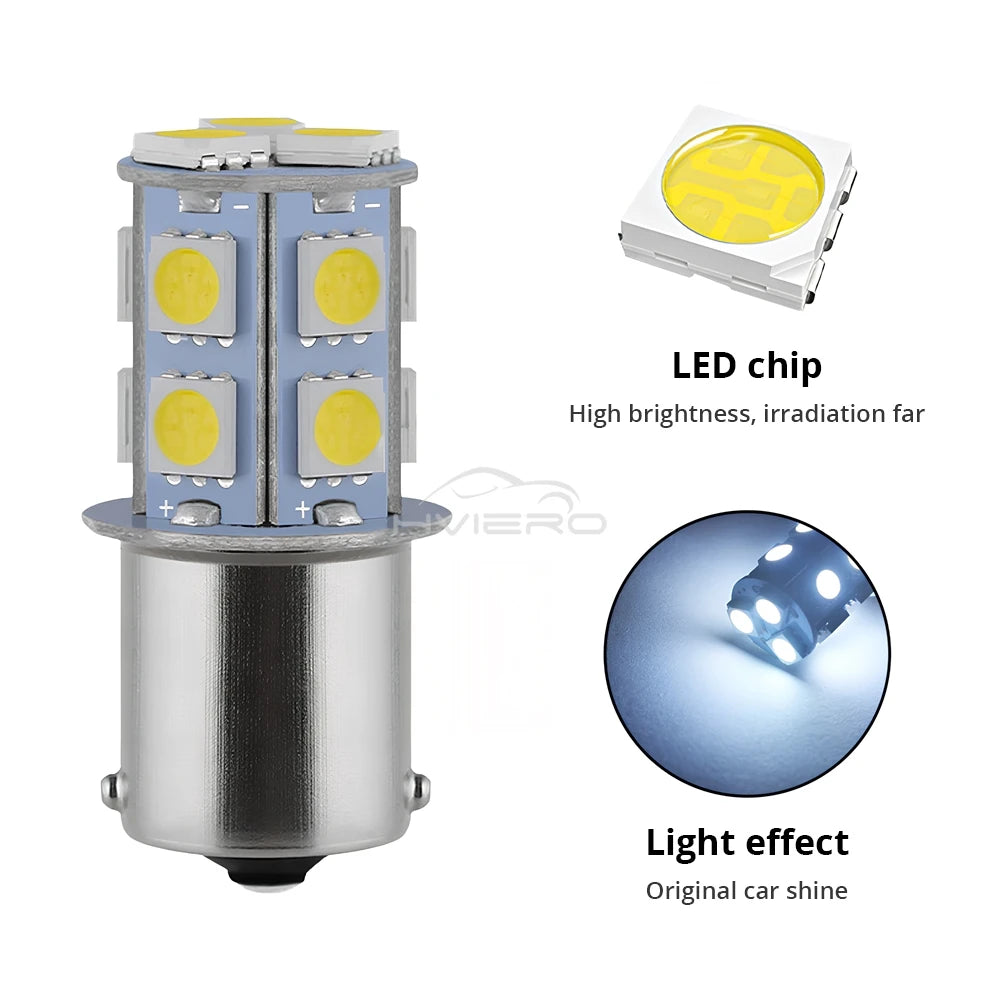 10PCS 1156 ba15s P21W 1157 bay15d 5050 13SMD Turn