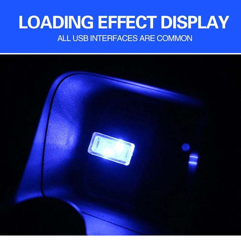 1PC MINI USB Inner Interior Atmosphere Lighting Colorful