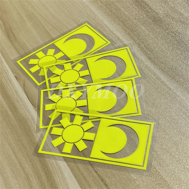 For World Racing Sponsor Moon Sun 1PCS Sticker Vinyl Modified