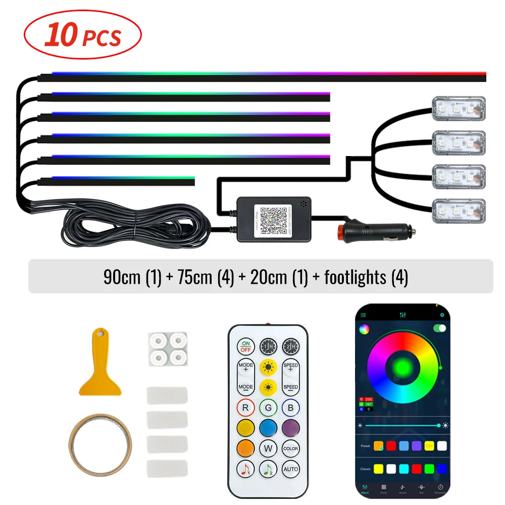 In Acrylic Interior Neon 12V Symphony RGB Ambient Strips