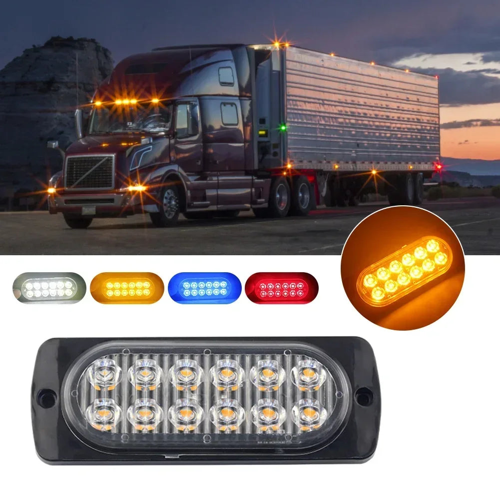 Emergency Flashing Beacon Warning 12 Stroboscopes 12V 24V Truck