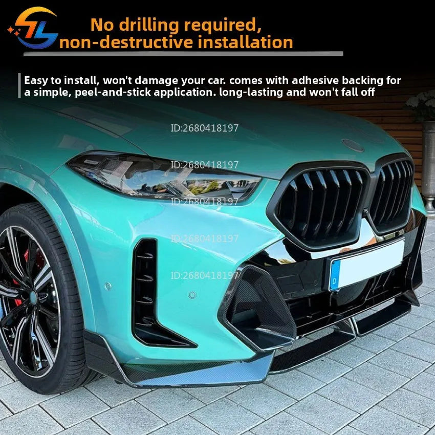 For BMW BMW X6 G06 Lci Sport 2023+mp Front Lip Shovel Spoiler
