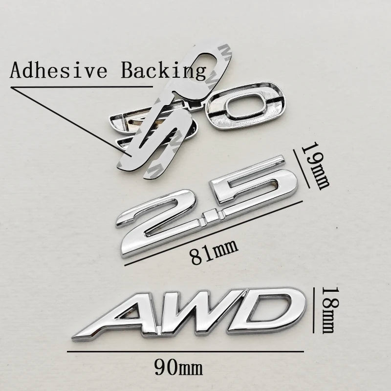 For Mazda3 CX-30 CX-5 CX-50 CX-8 3D Metal Sticker Logo Awd 2.0