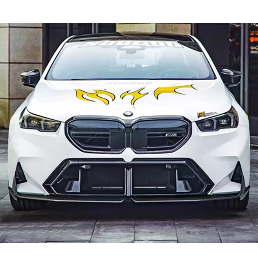 For BMW M5 G90 Dry Carbon Fiber Racing Grills Front Bumper Air