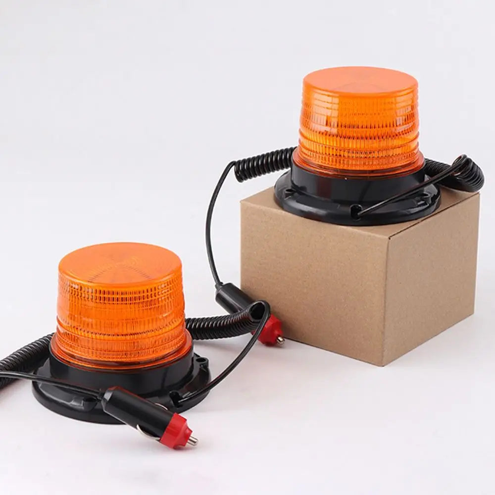For Vehicles Amber Rooftop Beacon Lights 12V Emergency Trucks
