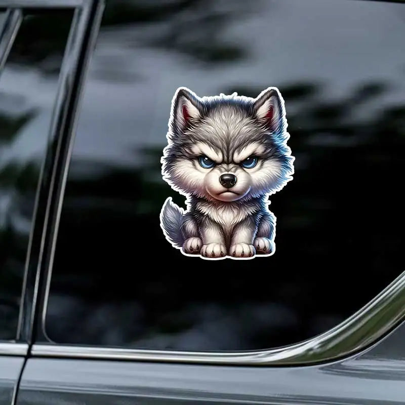 Angry Wolf Sticker Waterproof Vinyl Decal On Bumper Rear
