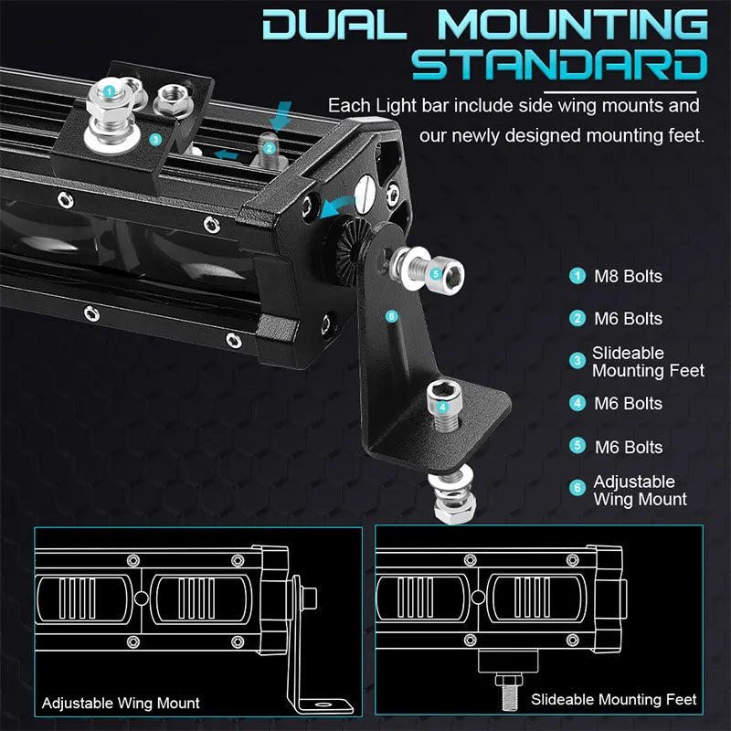 30W Dual Color 6D Lens Inch Ultra Slim Driving