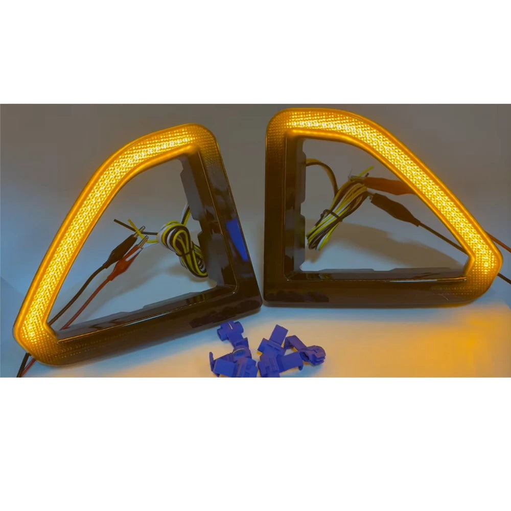 For Ford Mustang 2015-2024 Bumper Dynamic 2PCS Front Grill Side