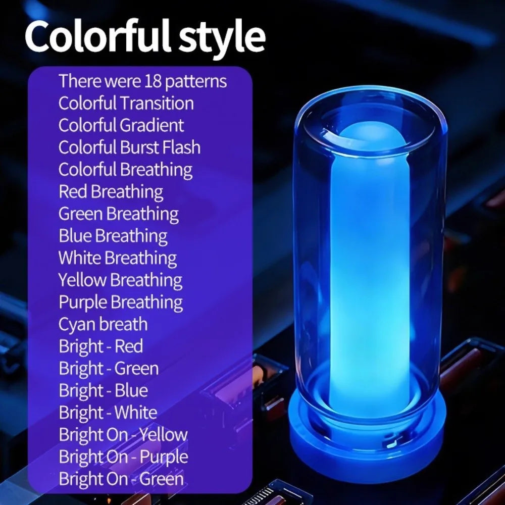 Multicolor Ambient RGB Touch Switch Interior Clear Glass Plug