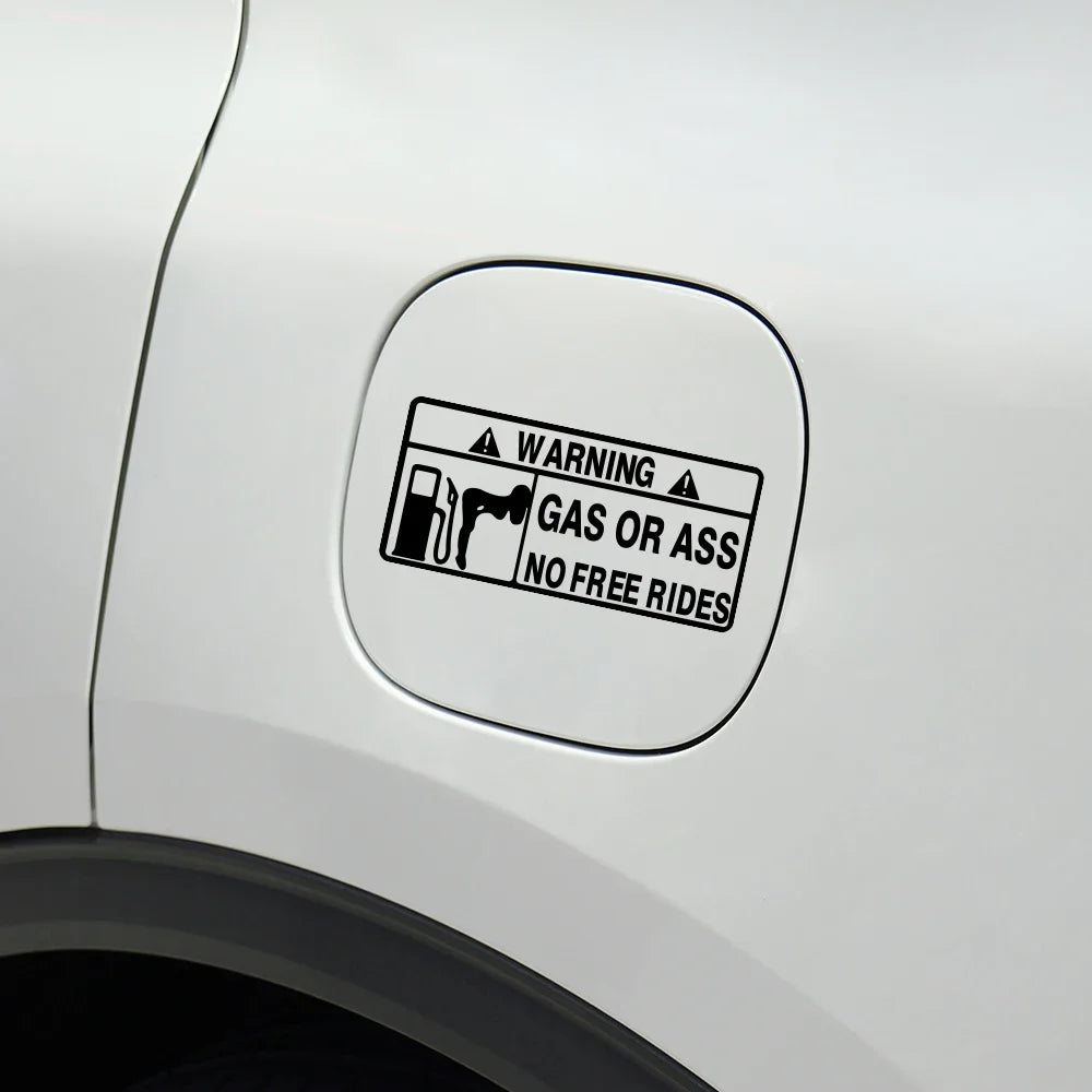 15x7cm Gas Or Ass Sticker Window Windshield Creative Ride