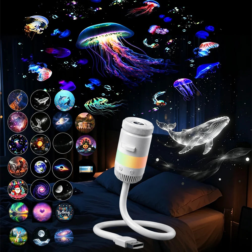 24 In USB Interior Roof Star Galaxy Projection Ambient