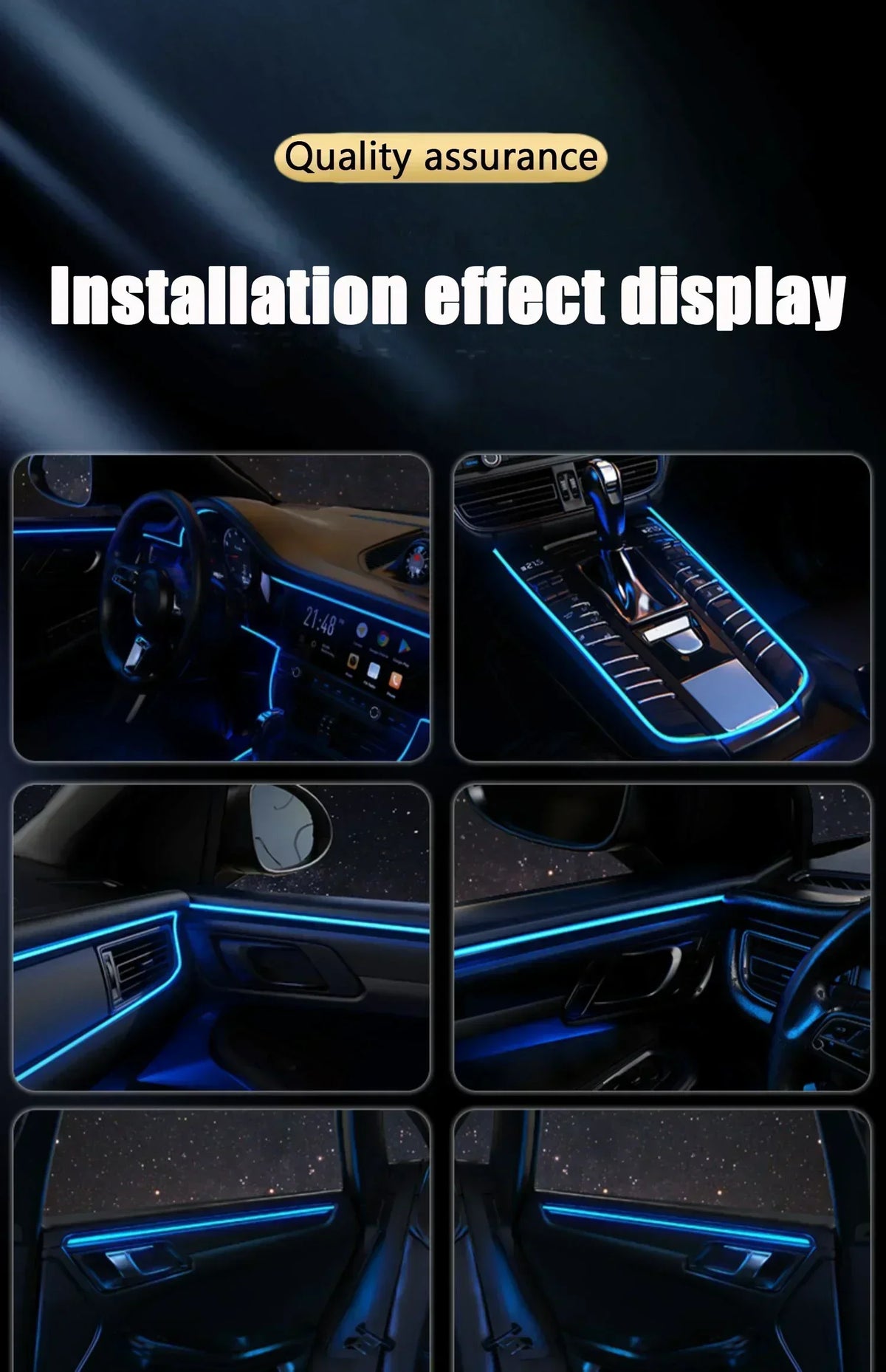 5M Ambient Interior Atmosphere Lighting Strip 5V Flexible El