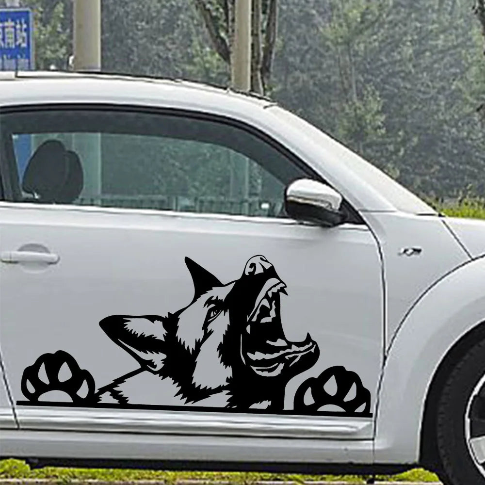 Dog Wrap Door Handle Decals Stickers Body