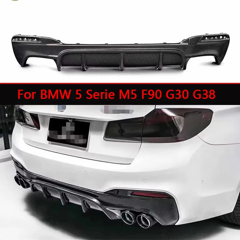 For BMW 5 Serie M5 F90 G30 G38 Carbon Fiber Back Lip Rear Bumper