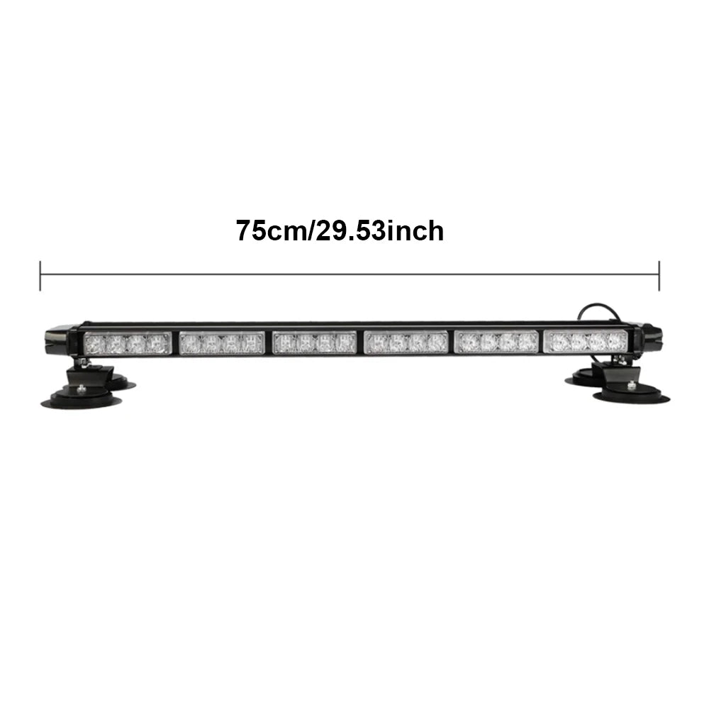 75CM Yellow White Strobe Flashing Bar Intensity Emergency Warning